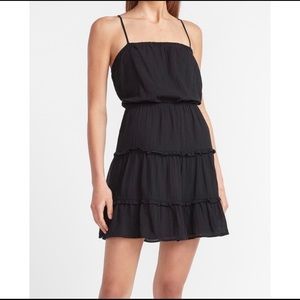 Tiered Square Neck Mini Dress